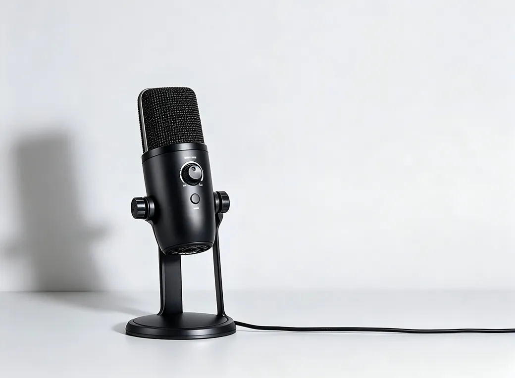 NPTCL desktop microphone used during acoustic research and development